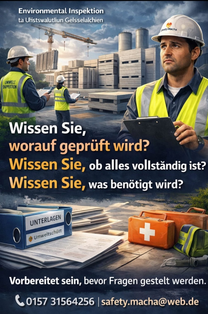 SafetyMacha Environmental Inspektion - Vorbereitet sein bevor Fragen gestellt werden
